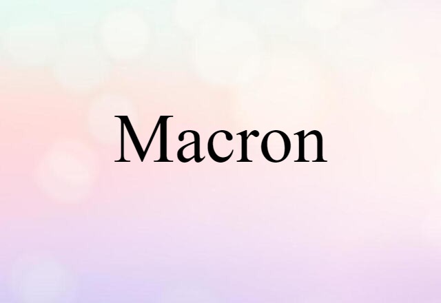 Macron (noun) Definition, Meaning & Examples