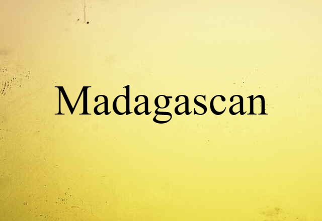 Madagascan (noun) Definition, Meaning & Examples