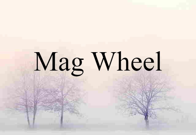 Mag Wheel (noun) Definition, Meaning & Examples