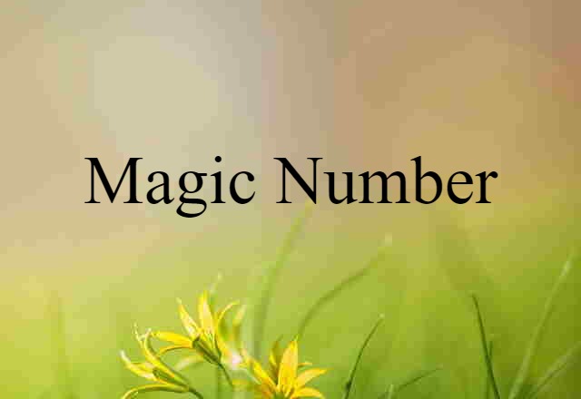 Magic Number (noun) Definition, Meaning & Examples