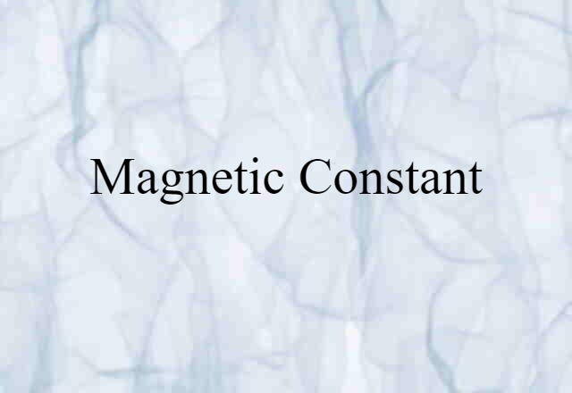 magnetic constant