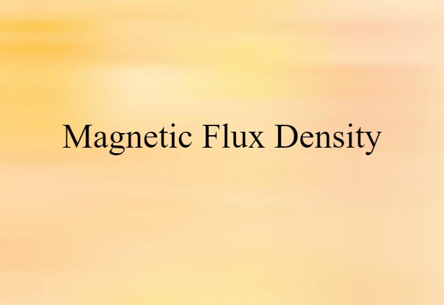 magnetic flux density