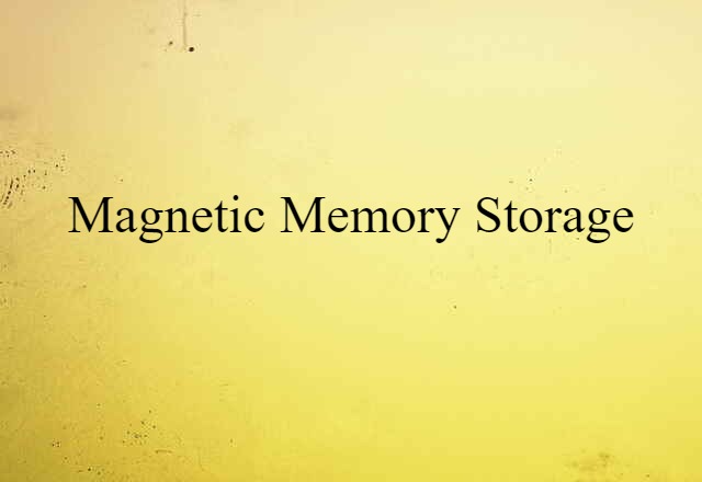 magnetic memory storage