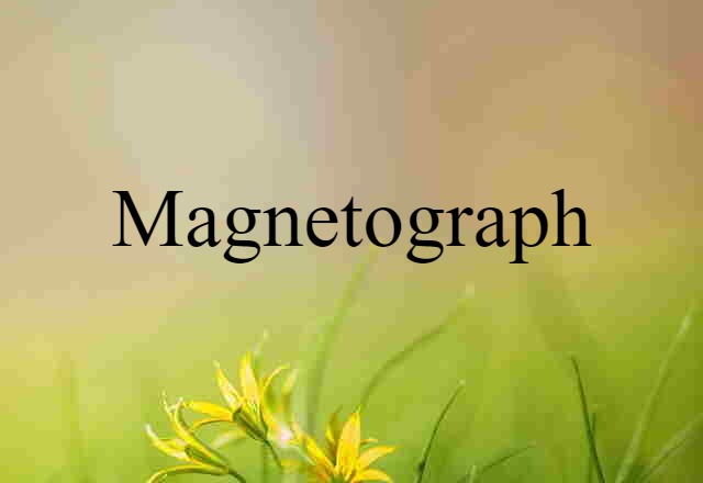 Magnetograph (noun) Definition, Meaning & Examples