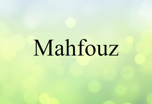 Mahfouz