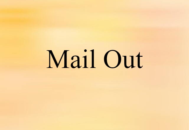 Mail-out (noun) Definition, Meaning & Examples