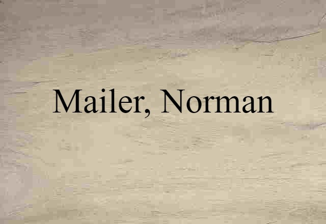 Mailer, Norman (noun) Definition, Meaning & Examples