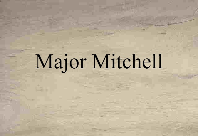 Major Mitchell