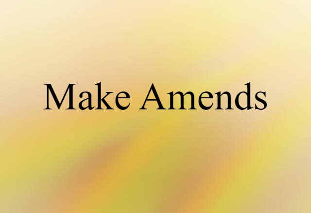 make amends