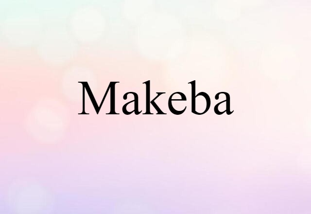 Makeba (noun) Definition, Meaning & Examples