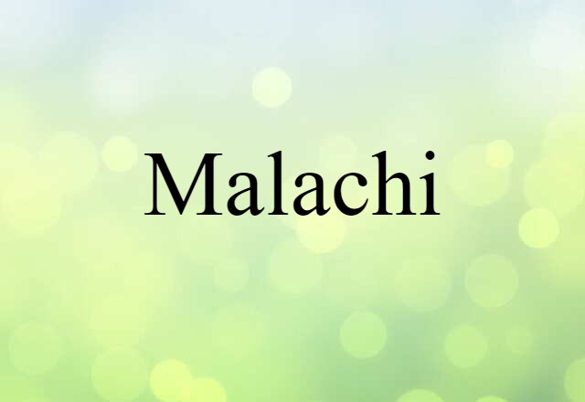 Malachi (noun) Definition, Meaning & Examples