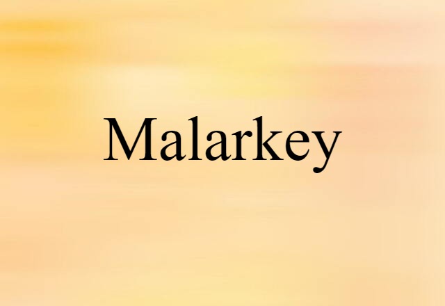 Malarkey (noun) Definition, Meaning & Examples