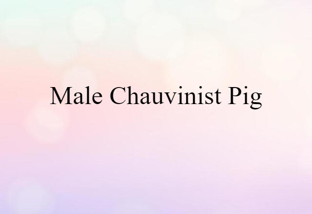 male chauvinist pig