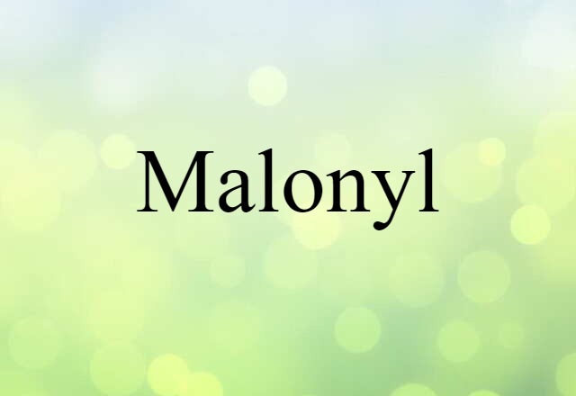 Malonyl (noun) Definition, Meaning & Examples