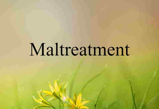 Maltreatment (noun) Definition, Meaning & Examples