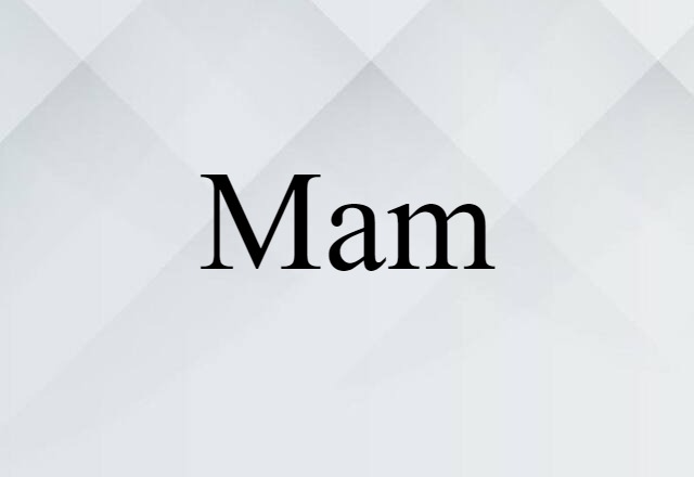 Mam (noun) Definition, Meaning & Examples