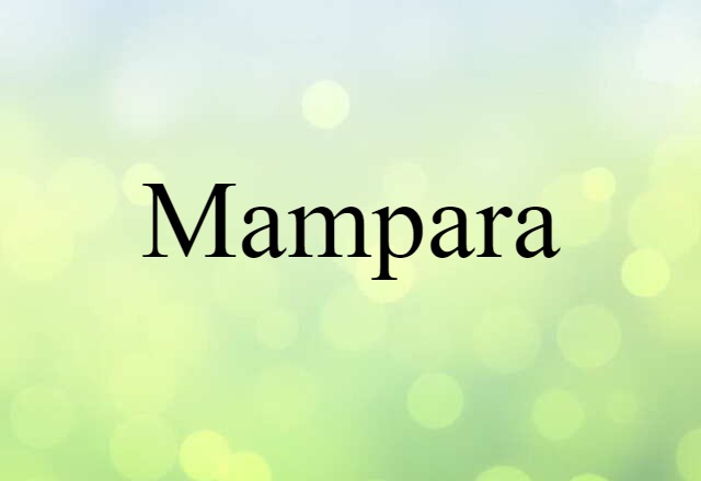 Mampara (noun) Definition, Meaning & Examples