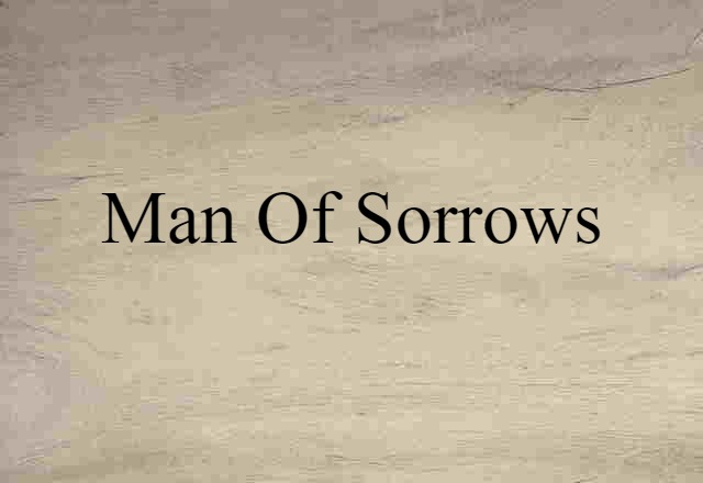 Man Of Sorrows (noun) Definition, Meaning & Examples