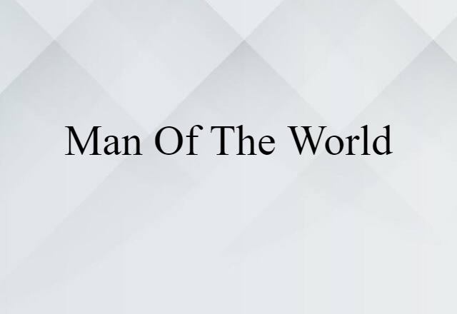 Man Of The World (noun) Definition, Meaning & Examples