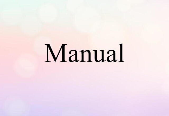 Manual (noun) Definition, Meaning & Examples