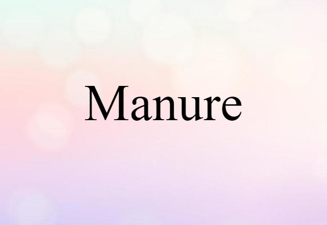 Manure (noun) Definition, Meaning & Examples