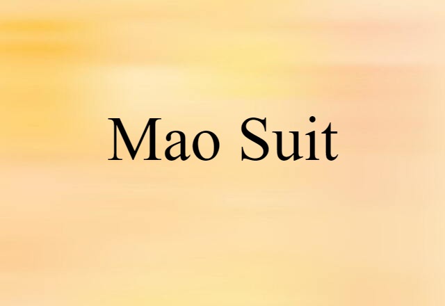 Mao suit