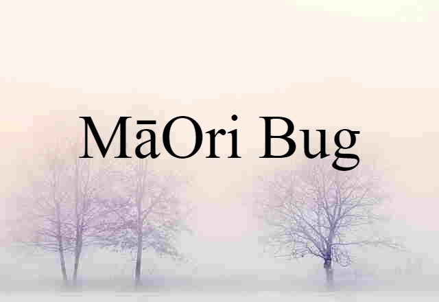 Māori Bug (noun) Definition, Meaning & Examples