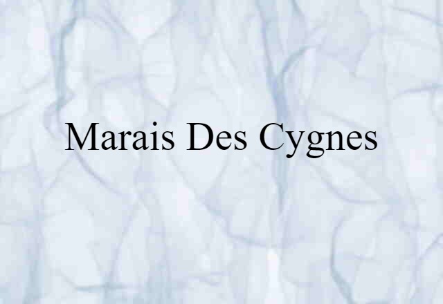 Marais des Cygnes