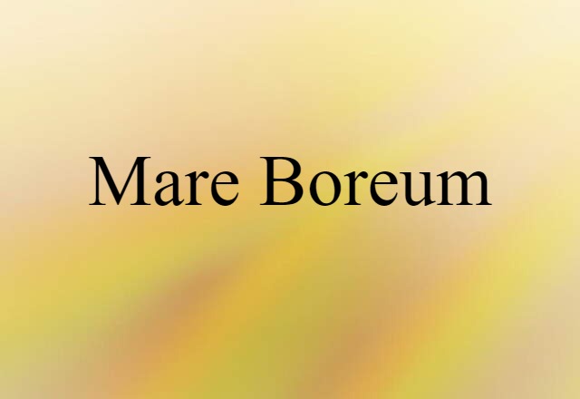 Mare Boreum (noun) Definition, Meaning & Examples