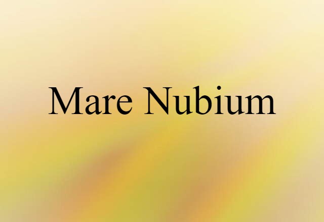 Mare Nubium