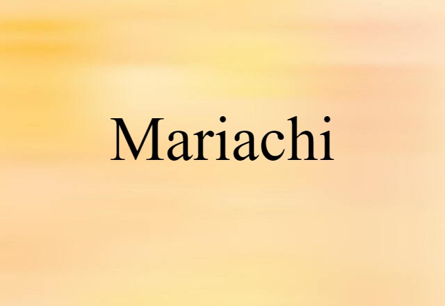 Mariachi (noun) Definition, Meaning & Examples