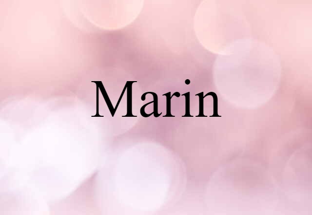 Marin (noun) Definition, Meaning & Examples