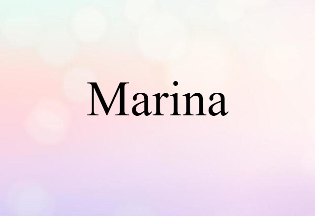 Marina (noun) Definition, Meaning & Examples