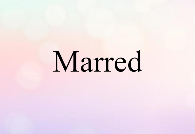 Marred (noun) Definition, Meaning & Examples