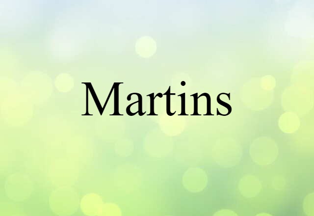 Martins (noun) Definition, Meaning & Examples