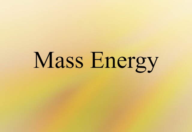 mass energy