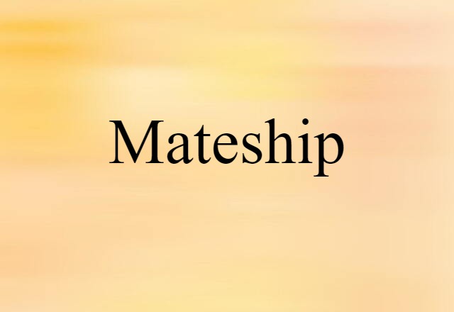 Mateship (noun) Definition, Meaning & Examples