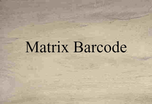 matrix barcode