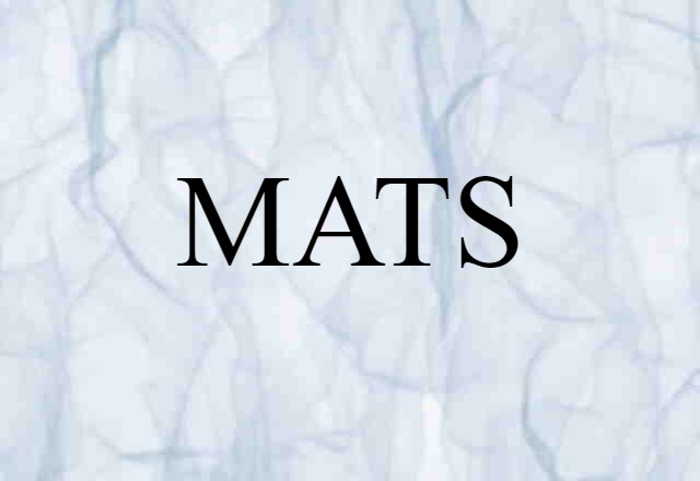 MATS (noun) Definition, Meaning & Examples