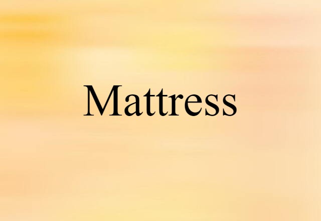 Mattress (noun) Definition, Meaning & Examples