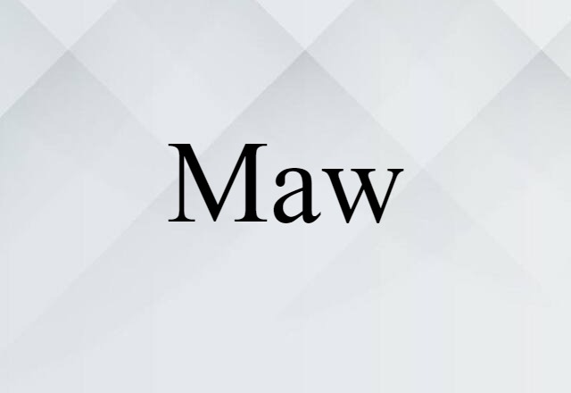 Maw (noun) Definition, Meaning & Examples