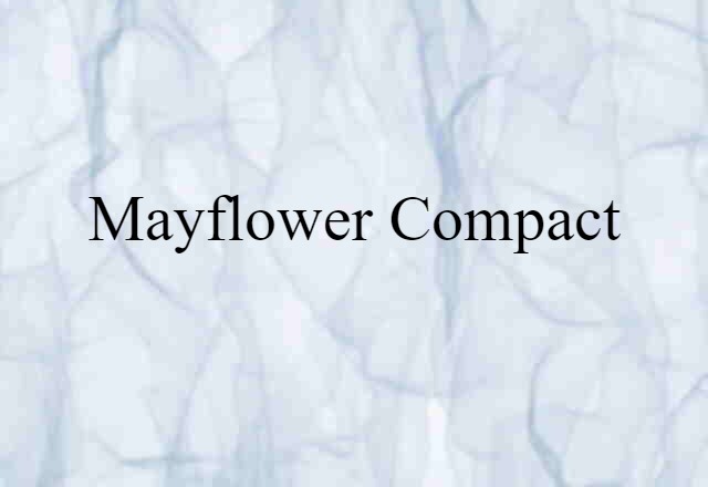 Mayflower Compact (noun) Definition, Meaning & Examples