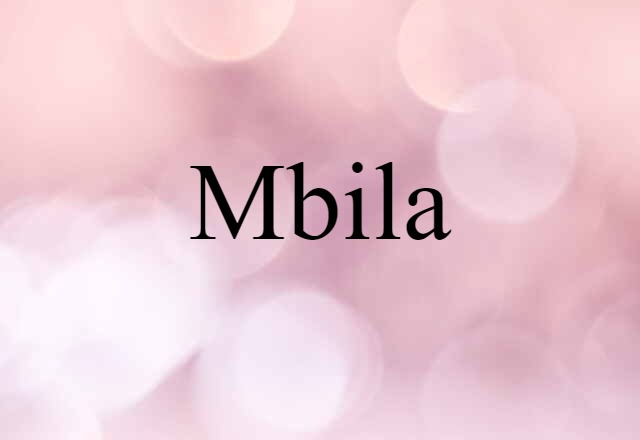 Mbila (noun) Definition, Meaning & Examples