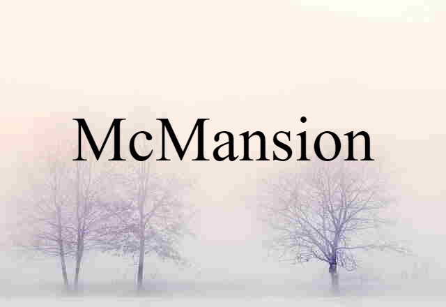 McMansion (noun) Definition, Meaning & Examples