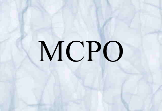 MCPO (noun) Definition, Meaning & Examples