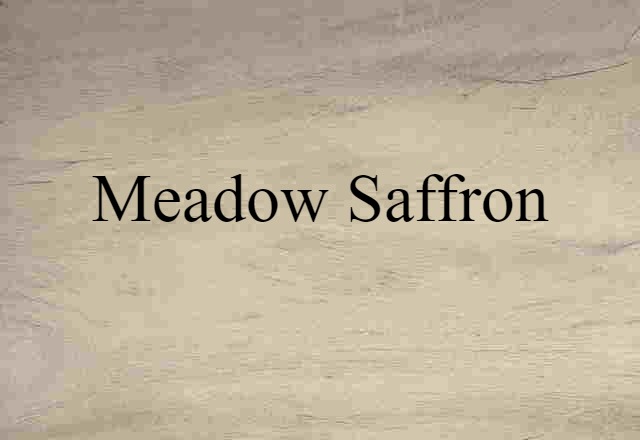 meadow saffron