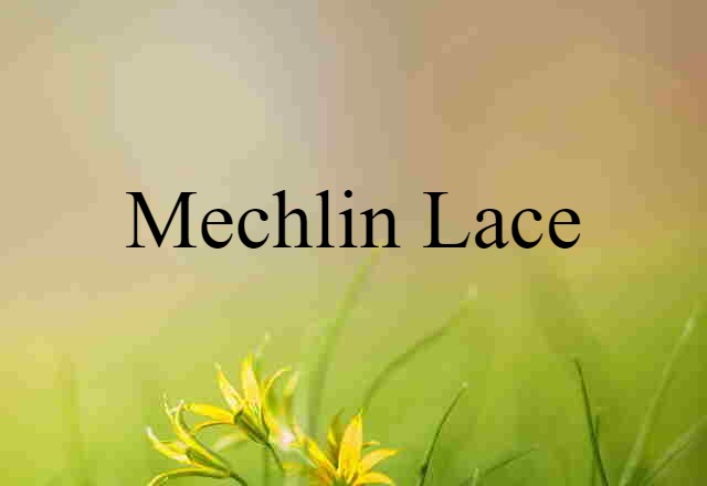 Mechlin lace