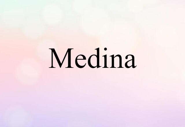 Medina (noun) Definition, Meaning & Examples