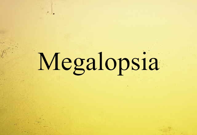 Megalopsia (noun) Definition, Meaning & Examples