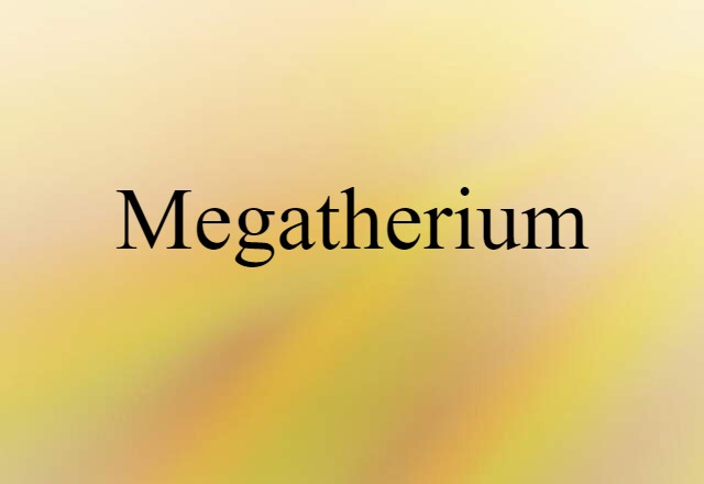 Megatherium (noun) Definition, Meaning & Examples